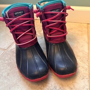 Sperry Kids' Saltwater Duck Boots size 2 VGUC